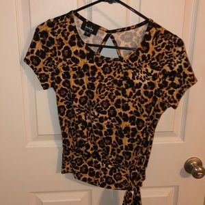 Cheetah print boutique top